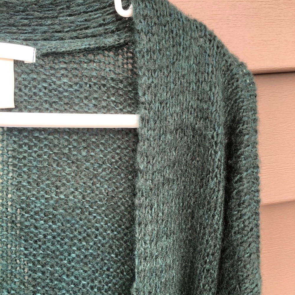 green long cardigan